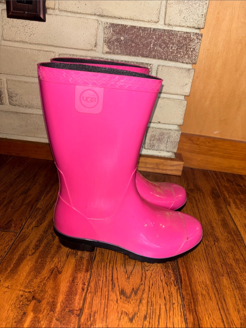 UGG Bright Pink Waterproof Mid-Calf Rain Boots